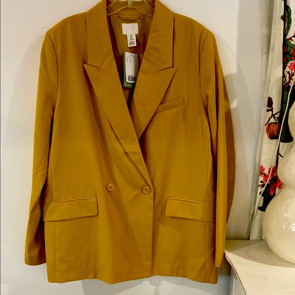 NWT H&M Dbl Breasted Blazer, Size L